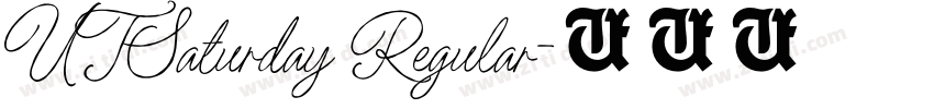 UTSaturday Regular字体转换